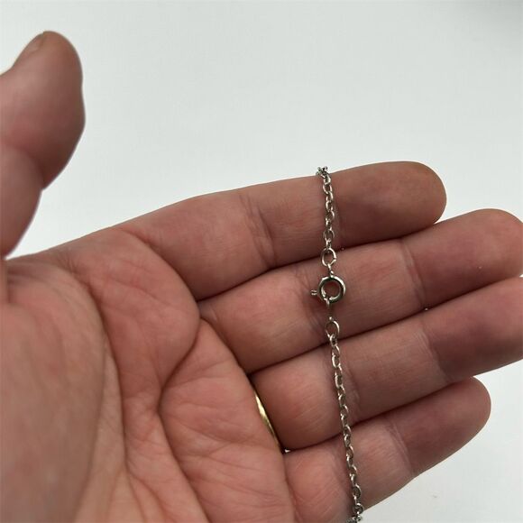 Gold Toned Cross Necklace Green Rhinestone Pendant - Picture 3 of 3